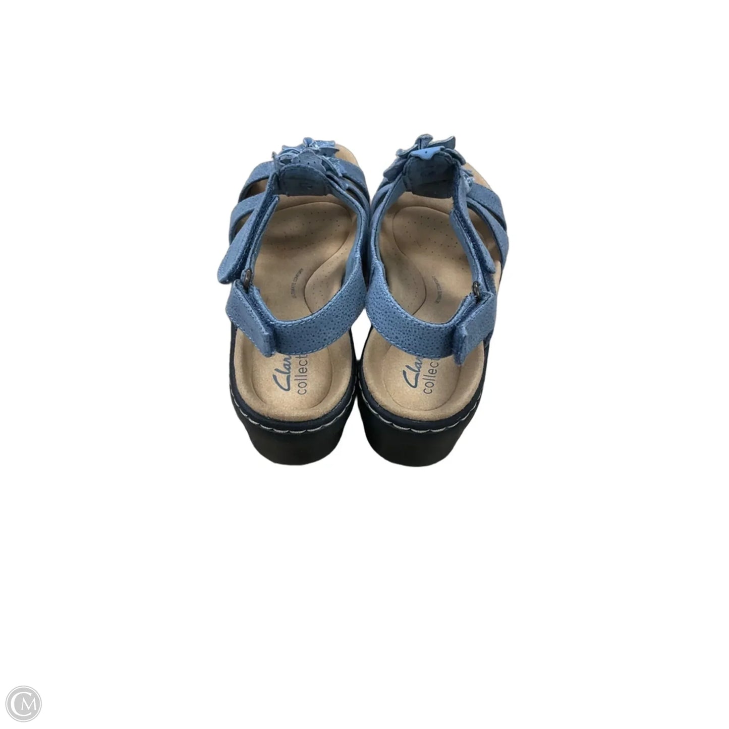 Sandals Heels Platform By Clarks In Blue, Size: 6.5
