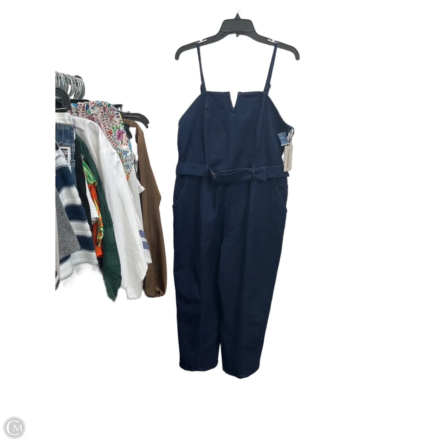 Jumpsuit By Clothes Mentor In Blue Denim, Size: 1x
