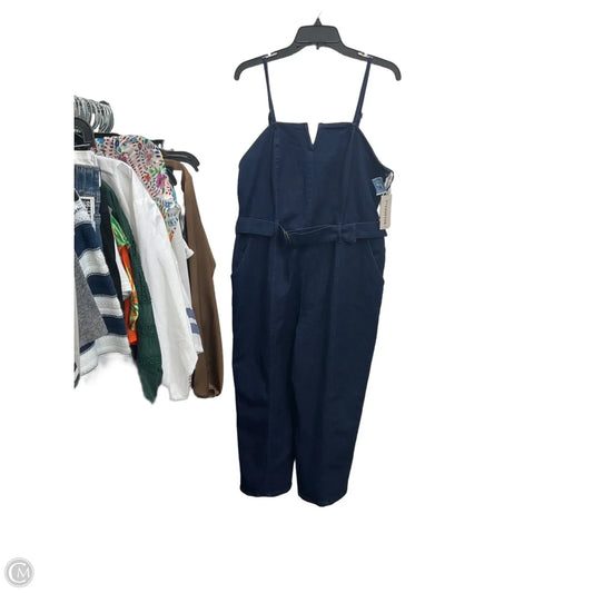 Jumpsuit By Clothes Mentor In Blue Denim, Size: 1x