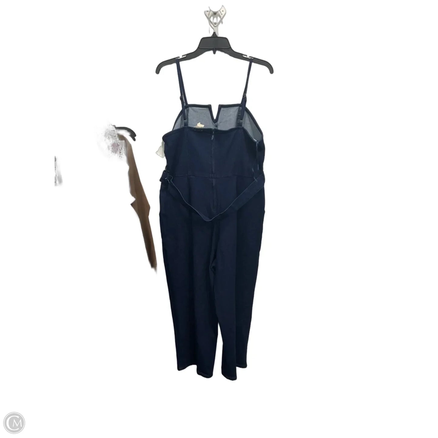 Jumpsuit By Clothes Mentor In Blue Denim, Size: 1x