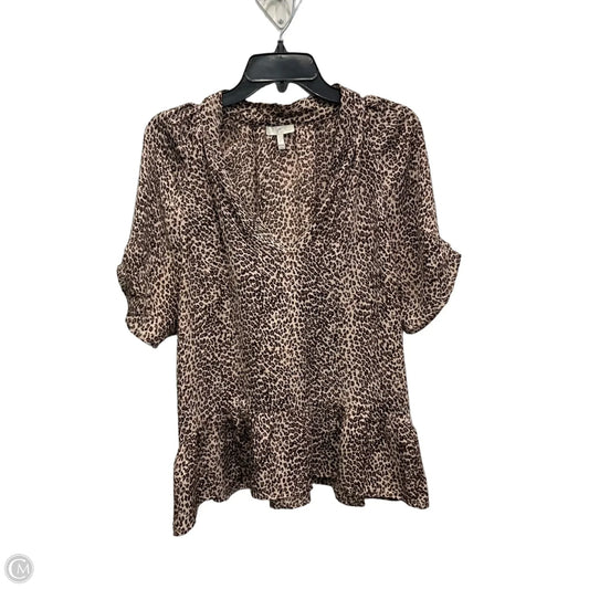 Top Short Sleeve By Joie In Animal Print, Size: L