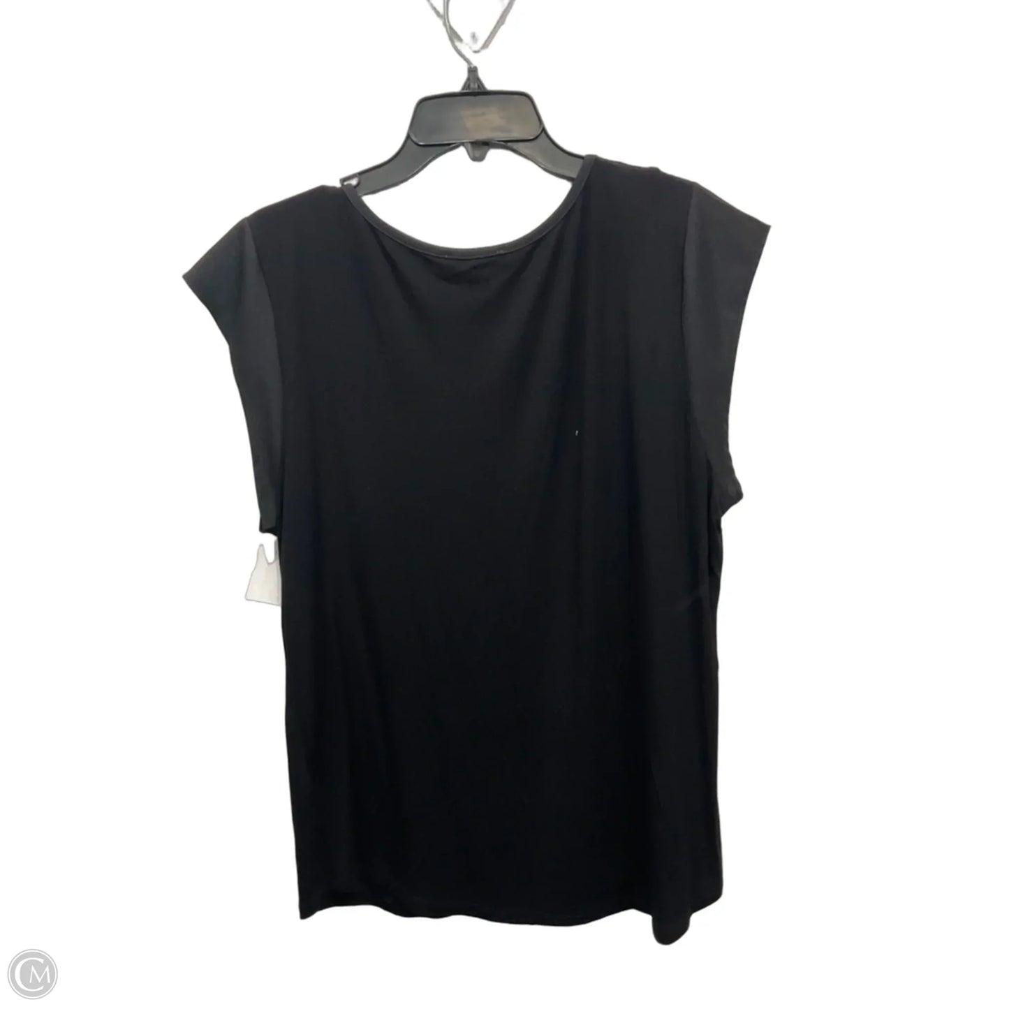 Top Short Sleeve By Calvin Klein In Black, Size: Xl