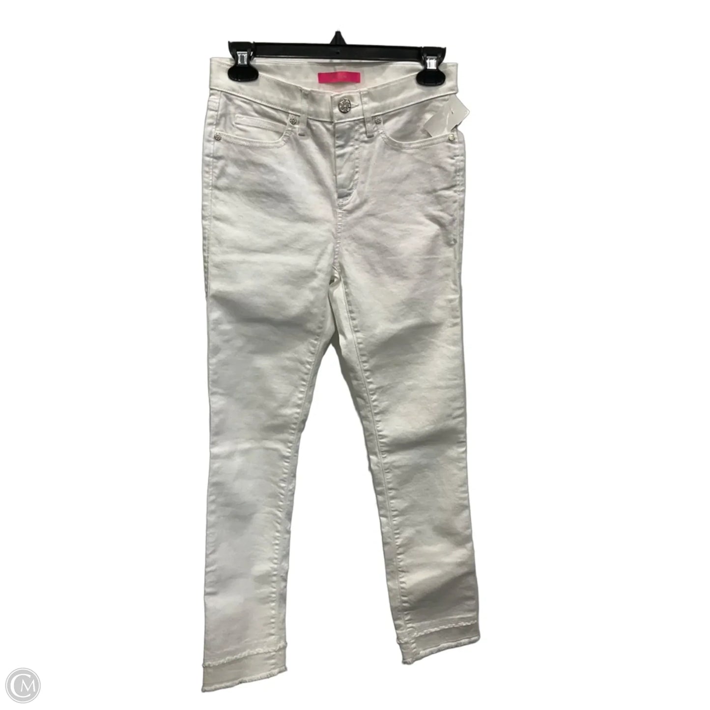 Jeans Designer By Lilly Pulitzer In White Denim, Size: 0