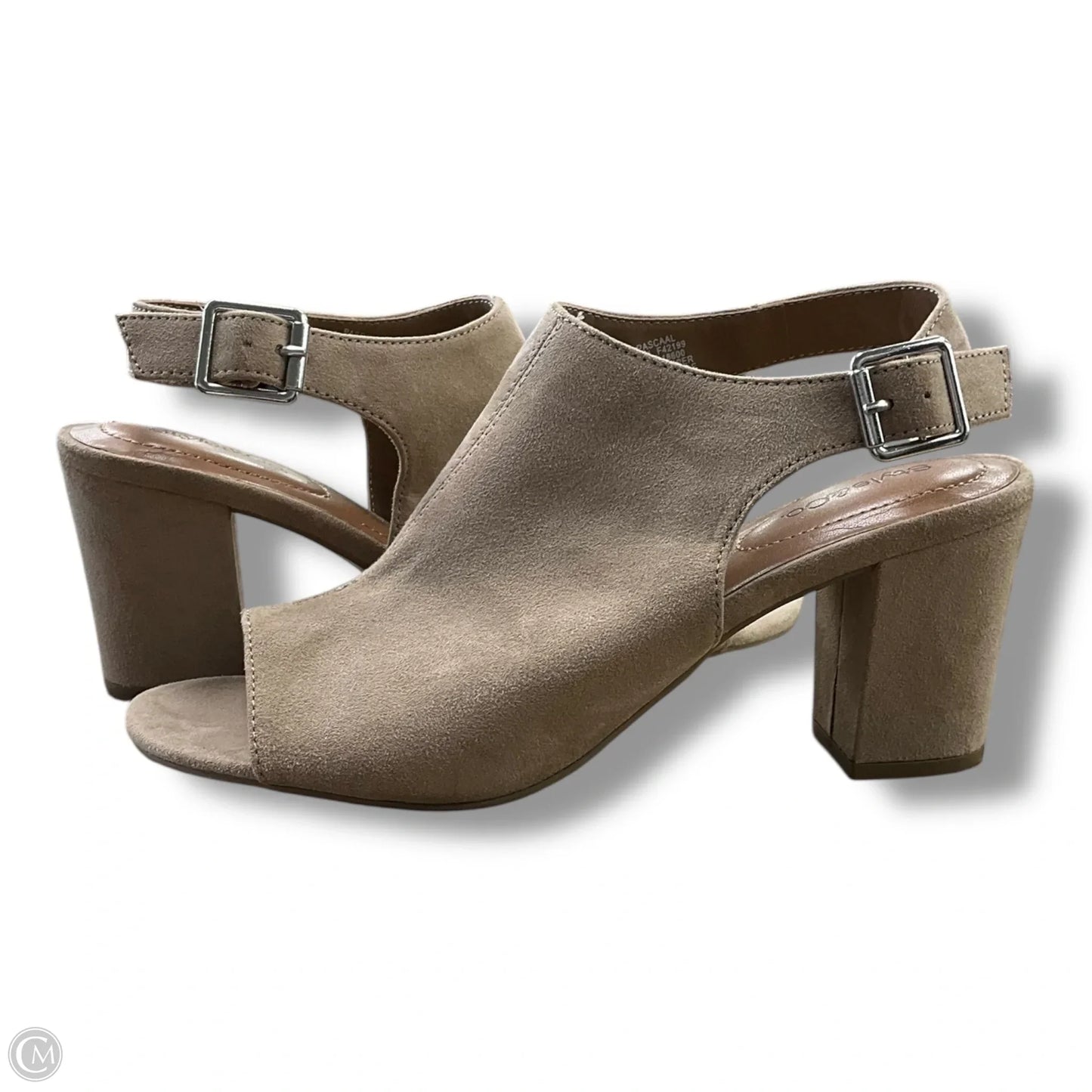 Sandals Heels Block By Style And Company In Tan, Size: 7.5