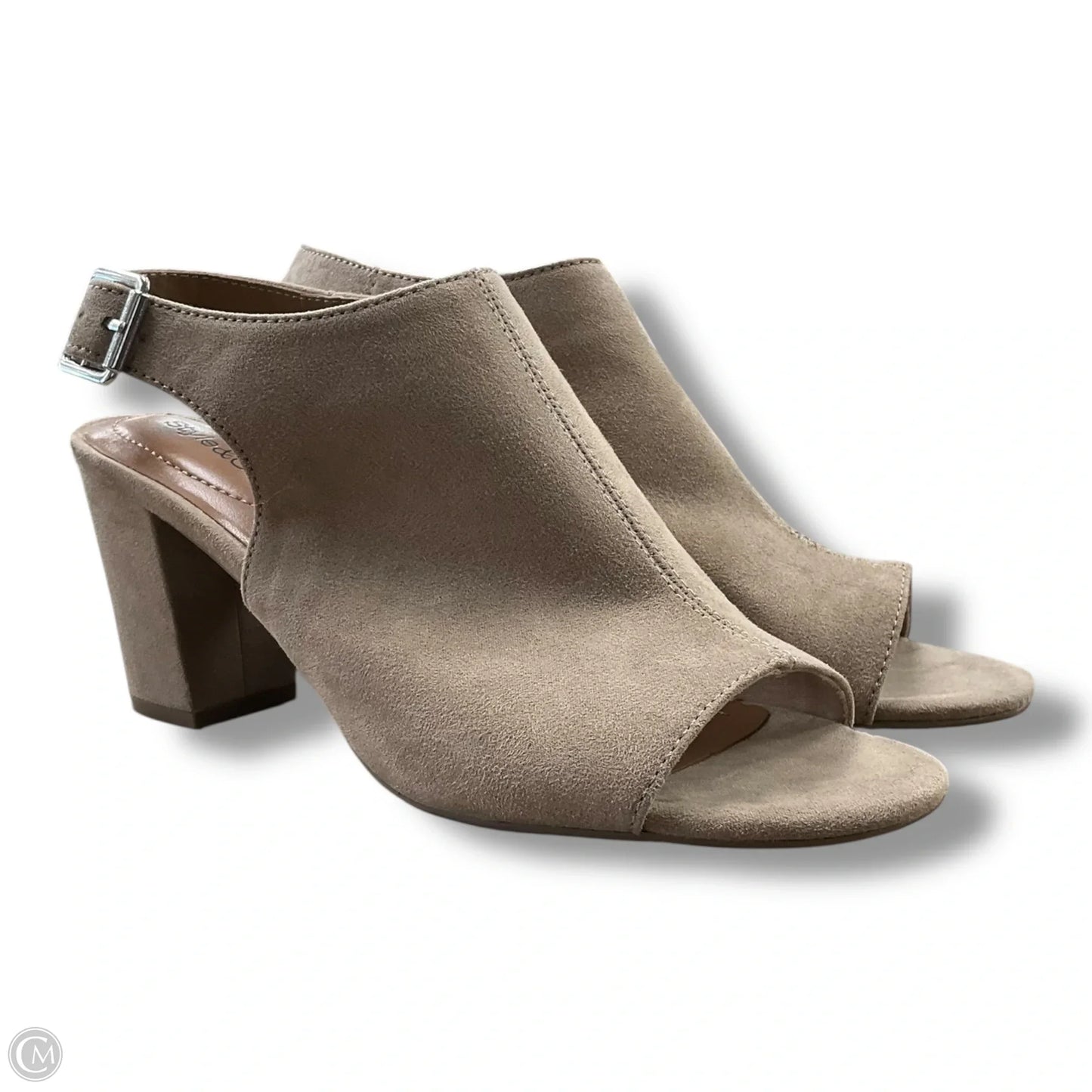 Sandals Heels Block By Style And Company In Tan, Size: 7.5