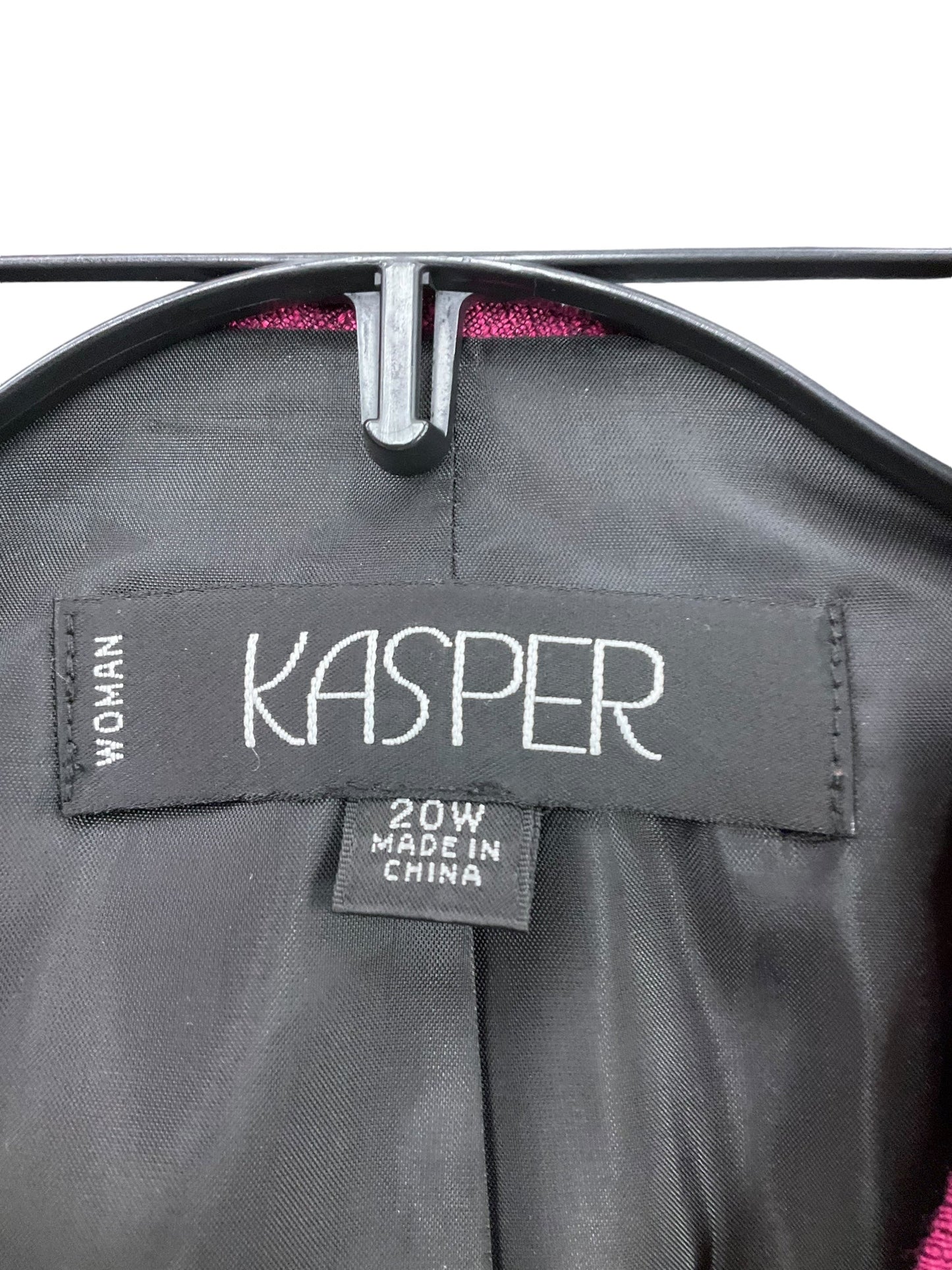 Blazer By Kasper In Pinkblack, Size: 20