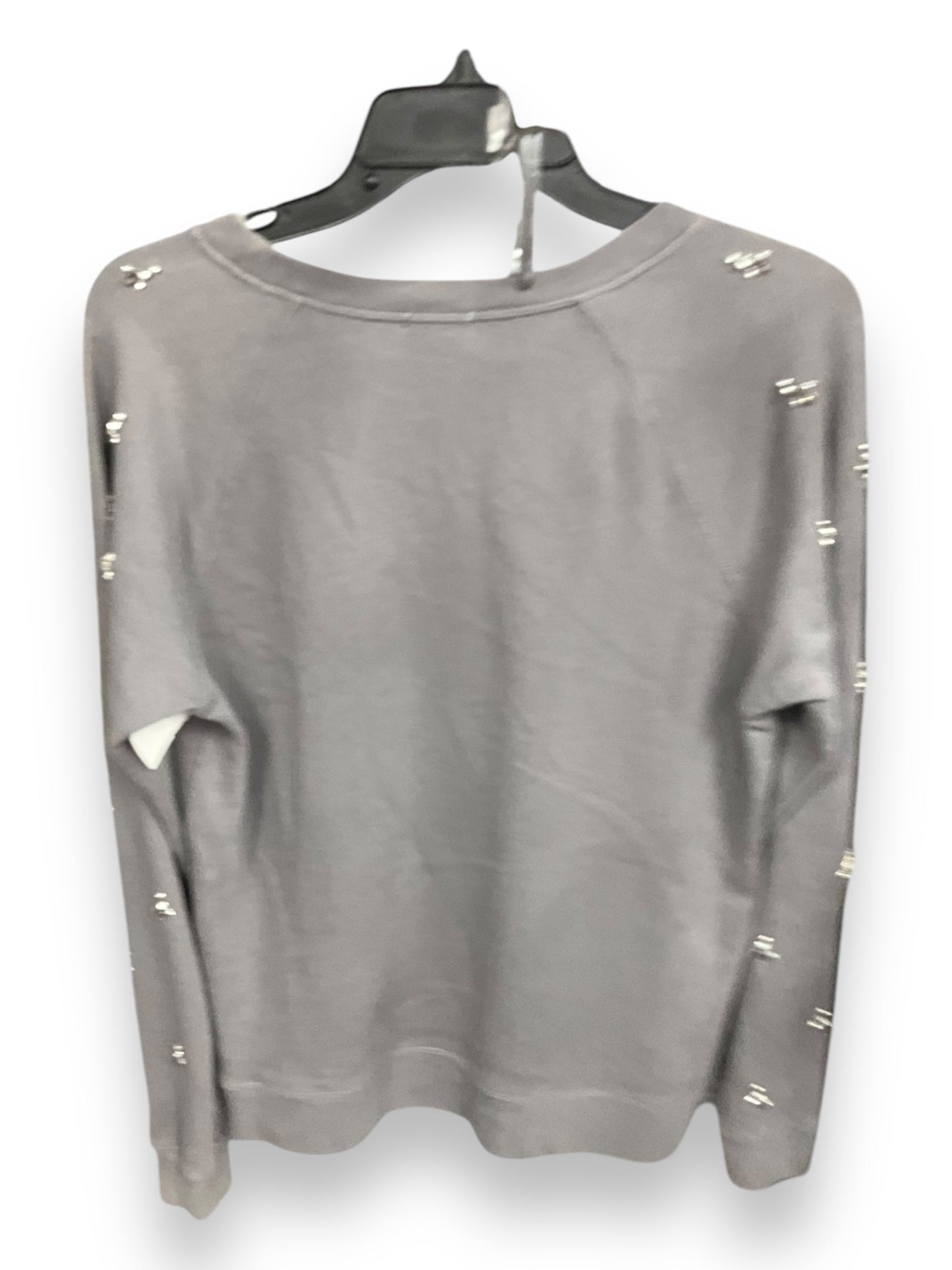 Top Long Sleeve By Cmc In Grey, Size: M