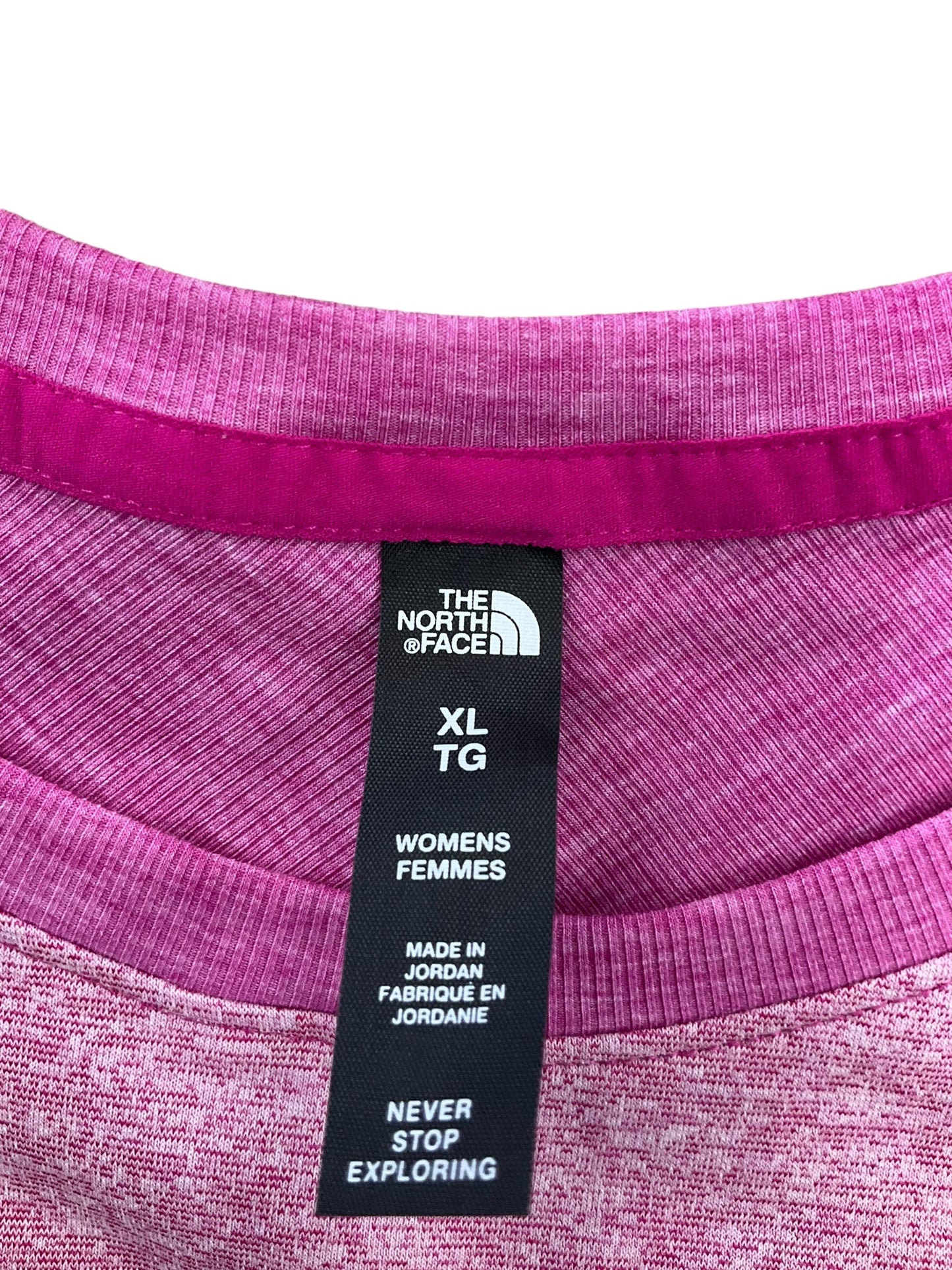 Athletic Top Short Sleeve By The North Face In Pink, Size: Xl