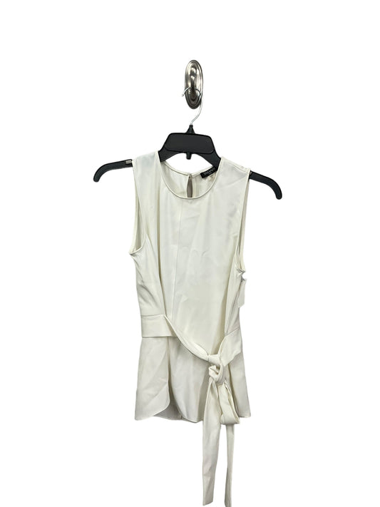 Top Sleeveless By Tahari By Arthur Levine In White, Size: Xs