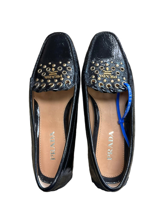 Black Shoes Luxury Designer Prada, Size 6.5
