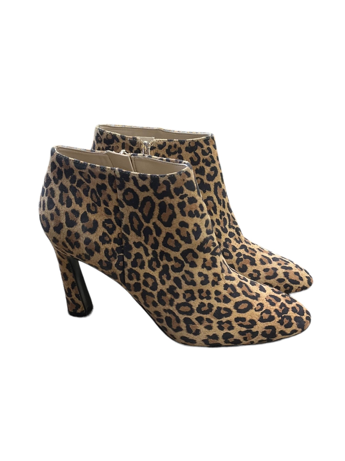 Leopard Print Boots Ankle Heels Nine West, Size 9.5