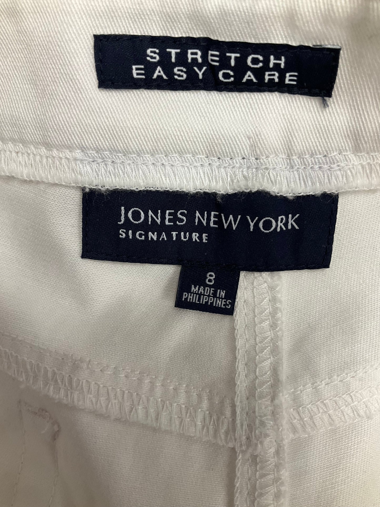Ivory Pants Cropped Jones New York, Size 8