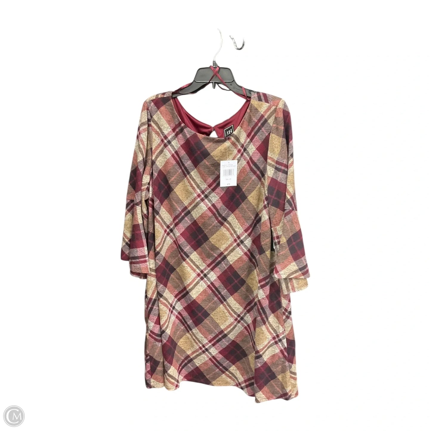 Dress Casual Midi By Jessica Howard In Plaid Pattern, Size: 3x