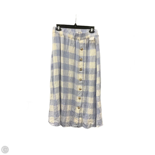 Skirt Maxi By Madewell In Blue & White, Size: S