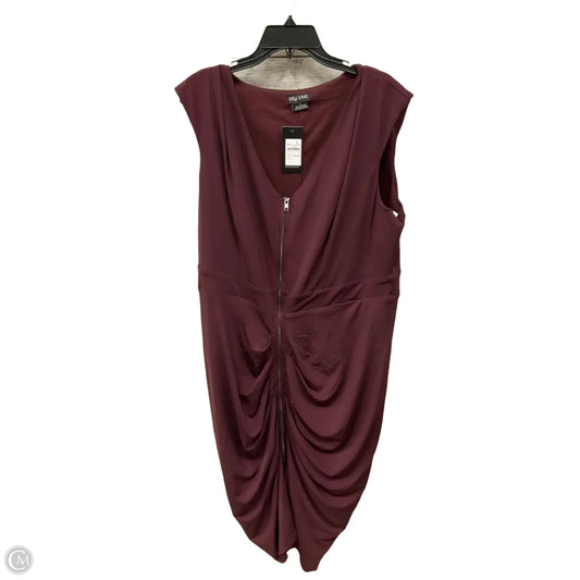 Dress Party Midi By City Chic In Maroon, Size: L