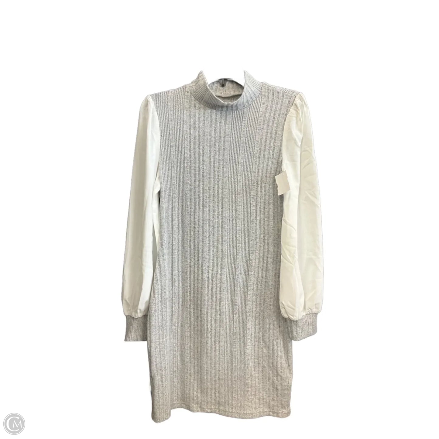 Dress Casual Midi By Cupshe In Grey & White, Size: M