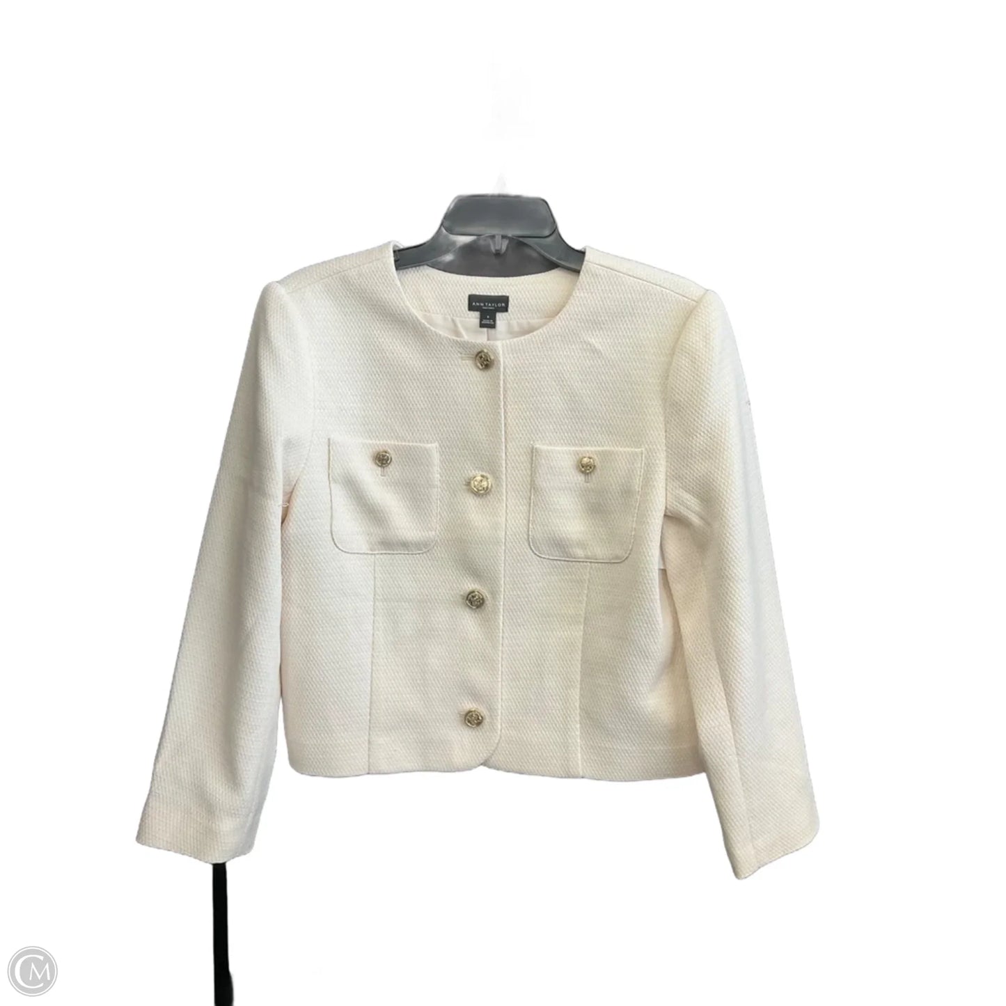 Blazer By Ann Taylor In Cream, Size: 8
