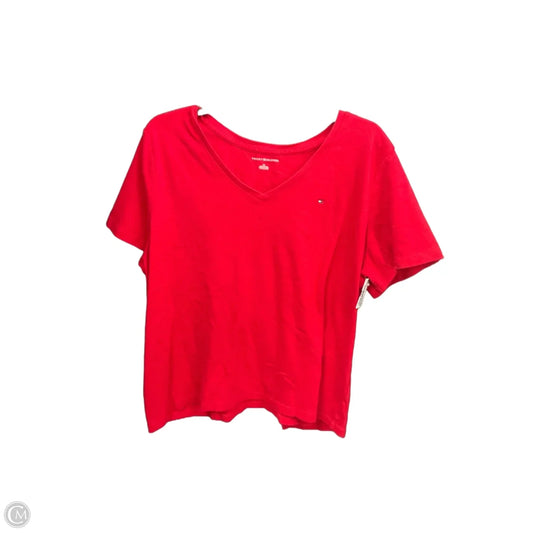 Top Short Sleeve Basic By Tommy Hilfiger In Red, Size: 2x