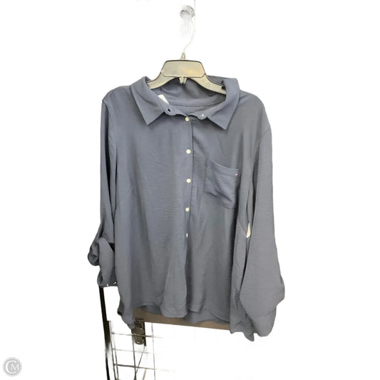 Blouse Long Sleeve By Tommy Hilfiger In Navy, Size: 1x