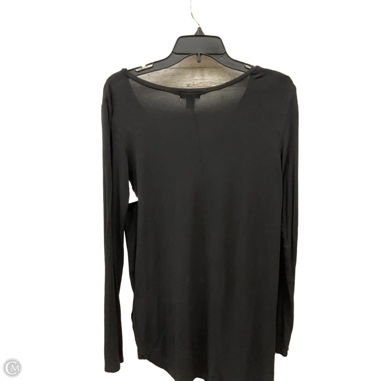 Top Long Sleeve Basic By Halogen In Black, Size: S