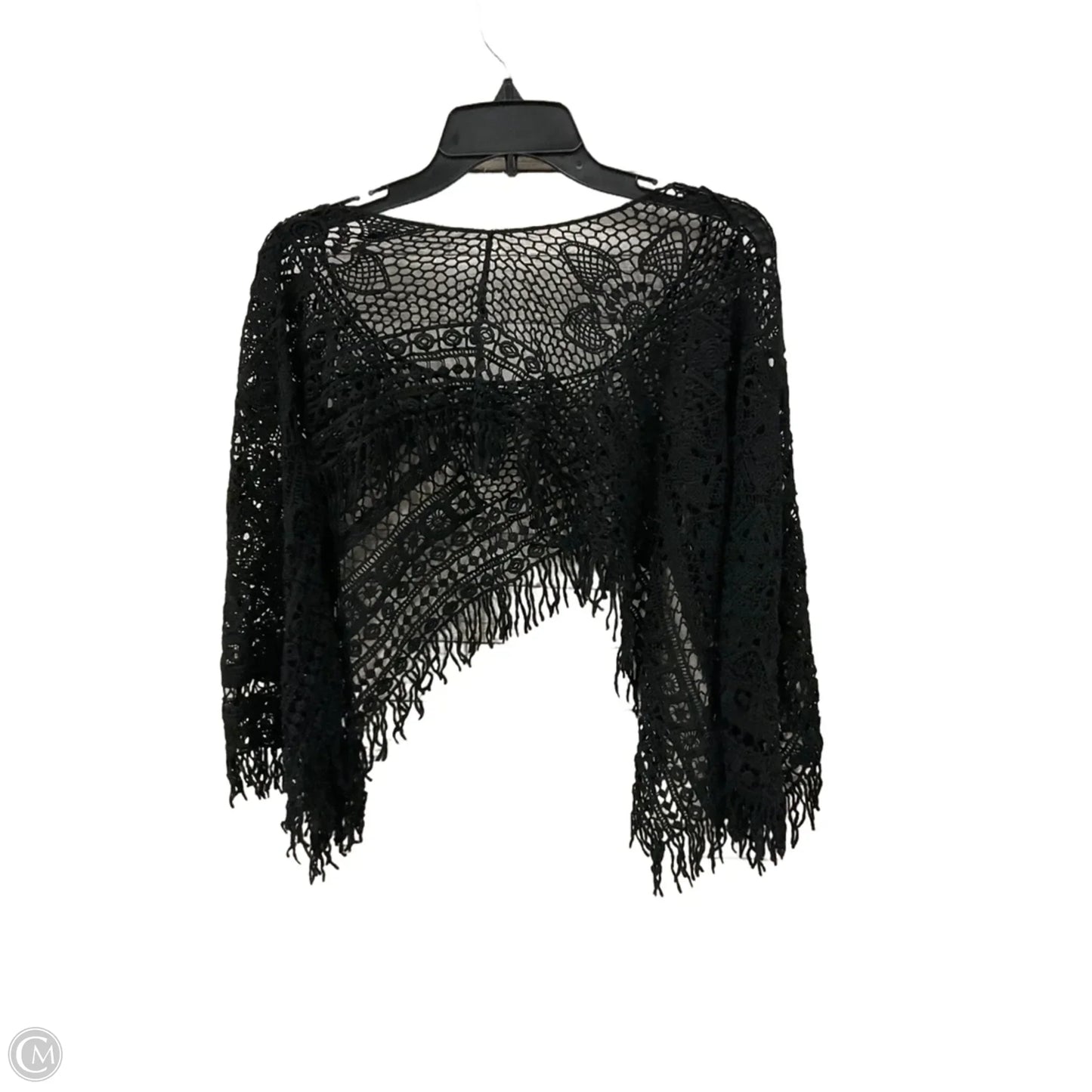 Poncho By Clothes Mentor In Black, Size: Osfm