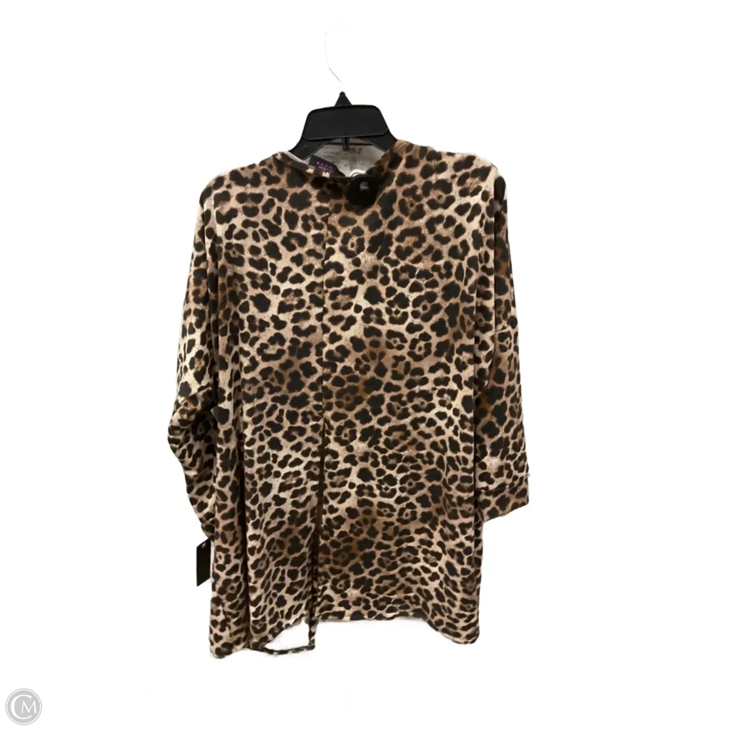 Cardigan By Clothes Mentor In Animal Print, Size: 2x