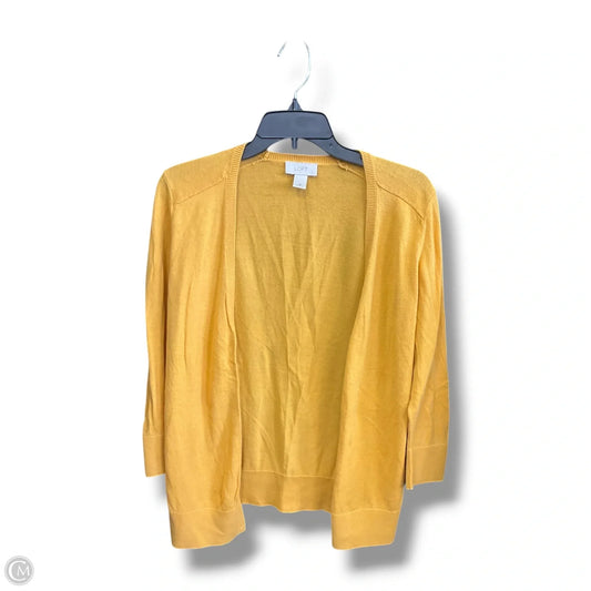 Sweater Cardigan By Loft In Yellow, Size: M