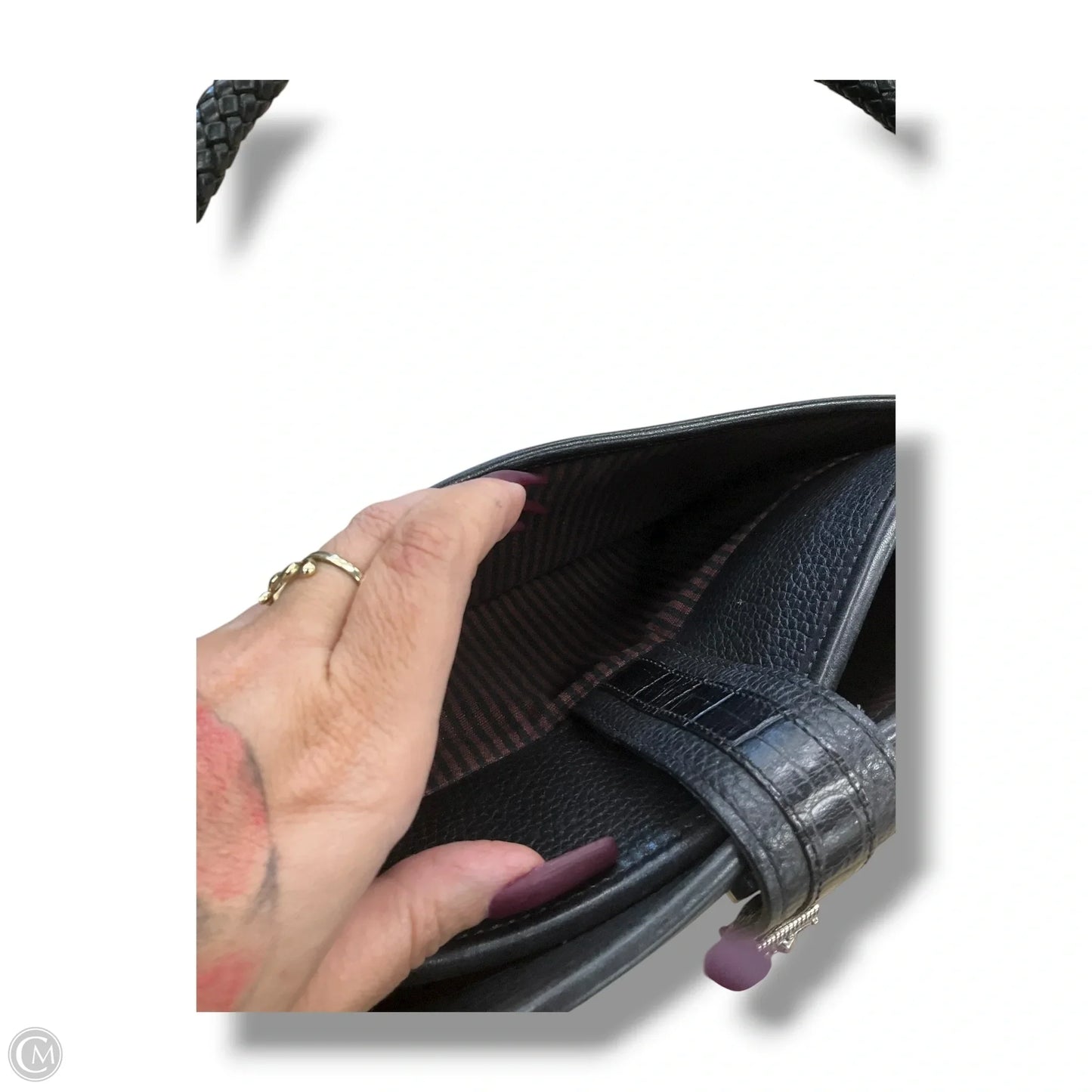 Handbag Leather By Brighton, Size: Medium