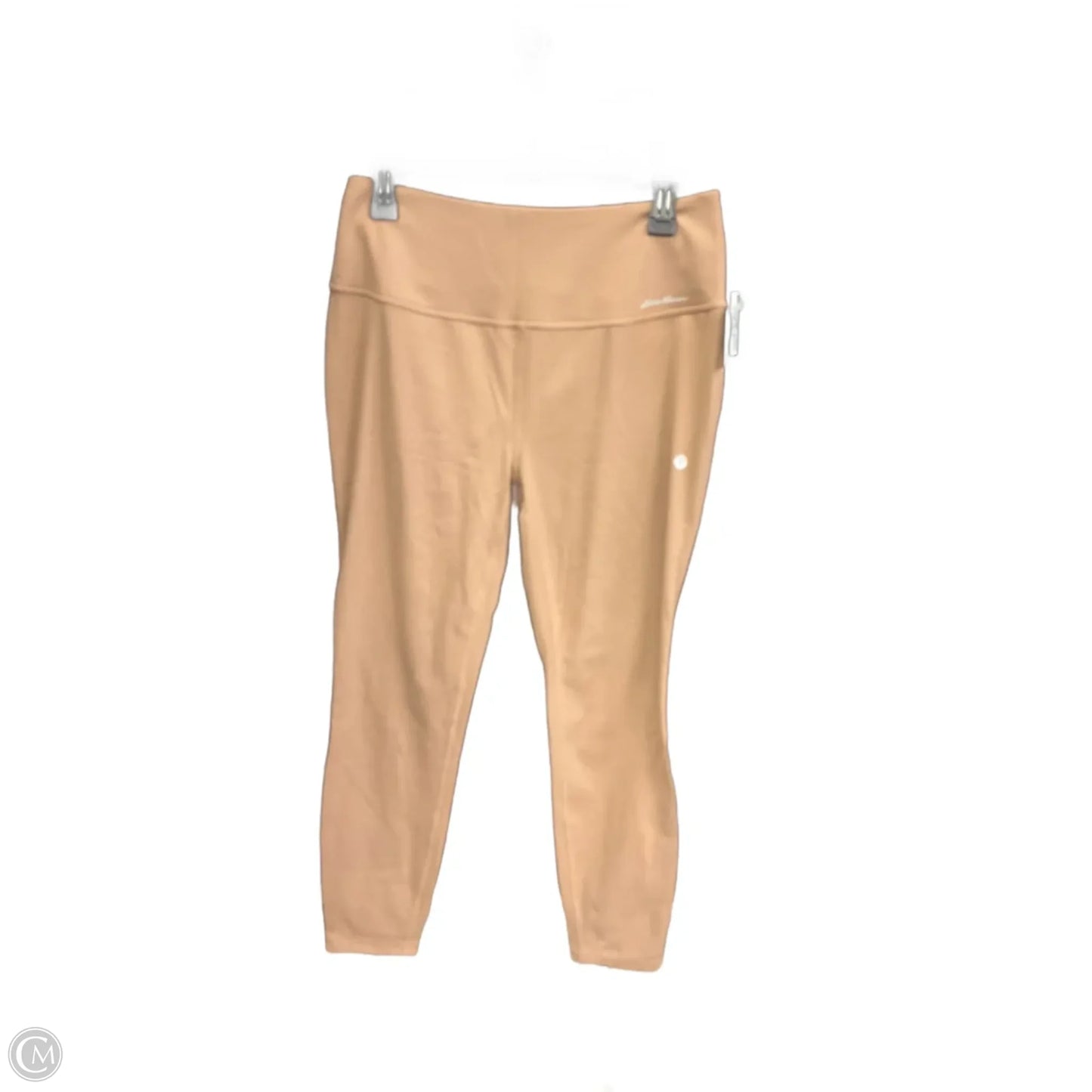 Athletic Leggings By Eddie Bauer In Tan, Size: L