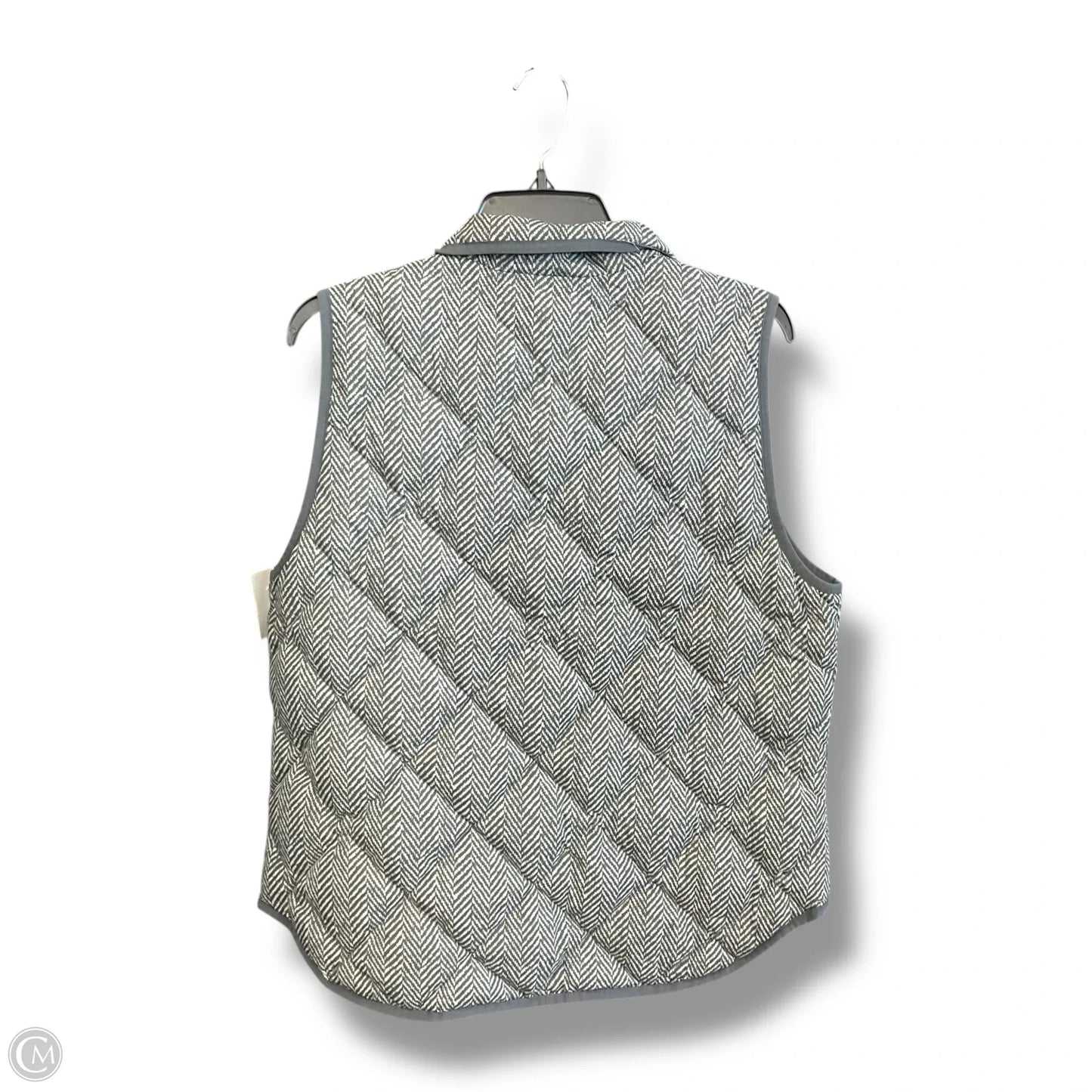 Vest Other By J. Crew In Grey & White, Size: L