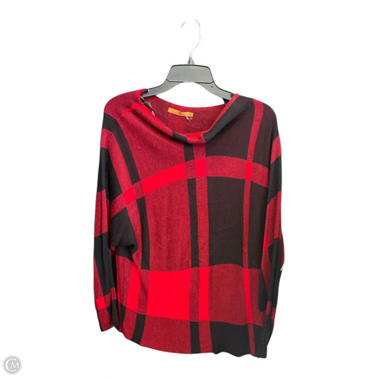 Top Long Sleeve By Belldini In Plaid Pattern, Size: 1x