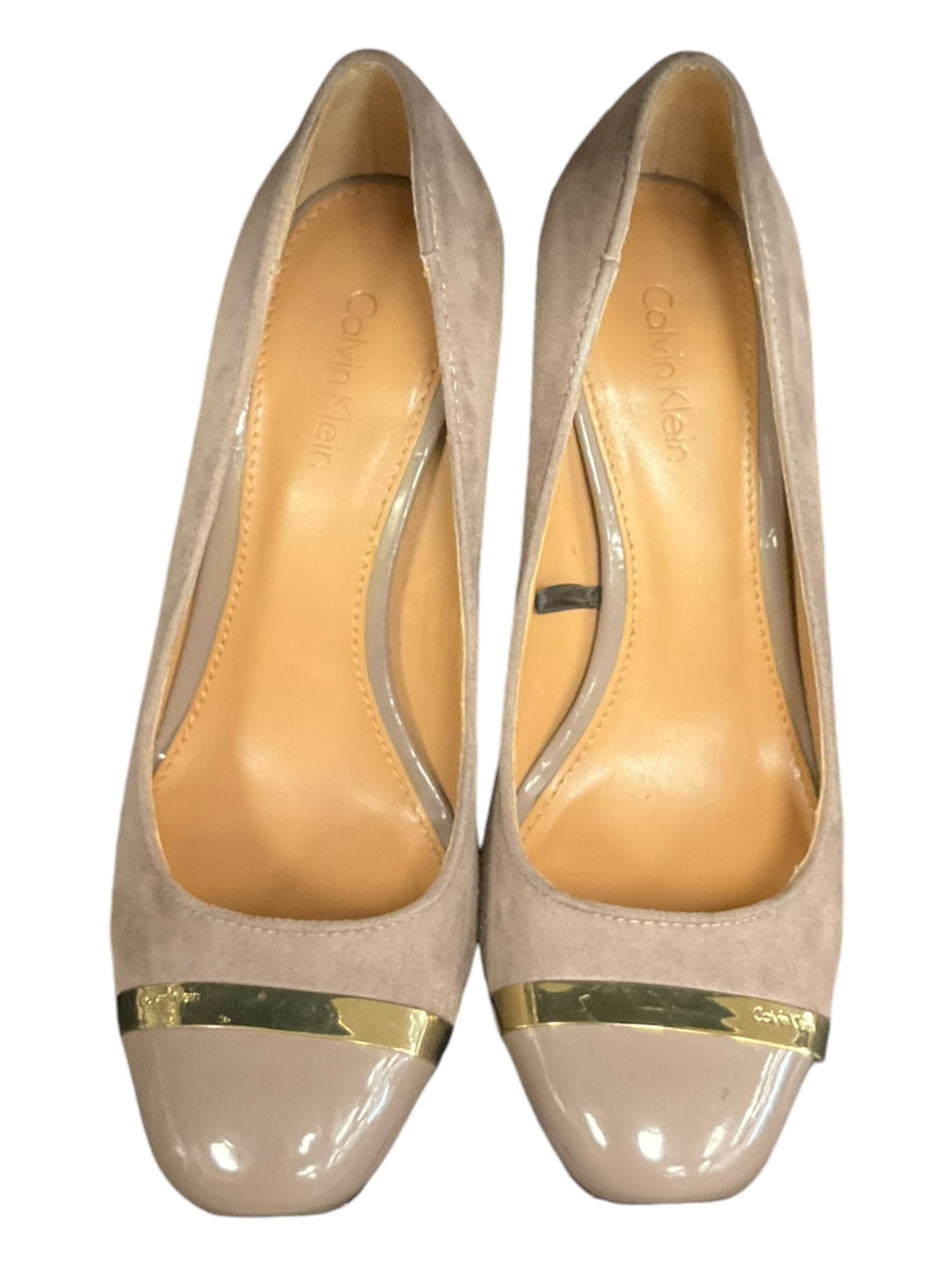 Shoes Heels Block By Calvin Klein In Taupe, Size: 5.5