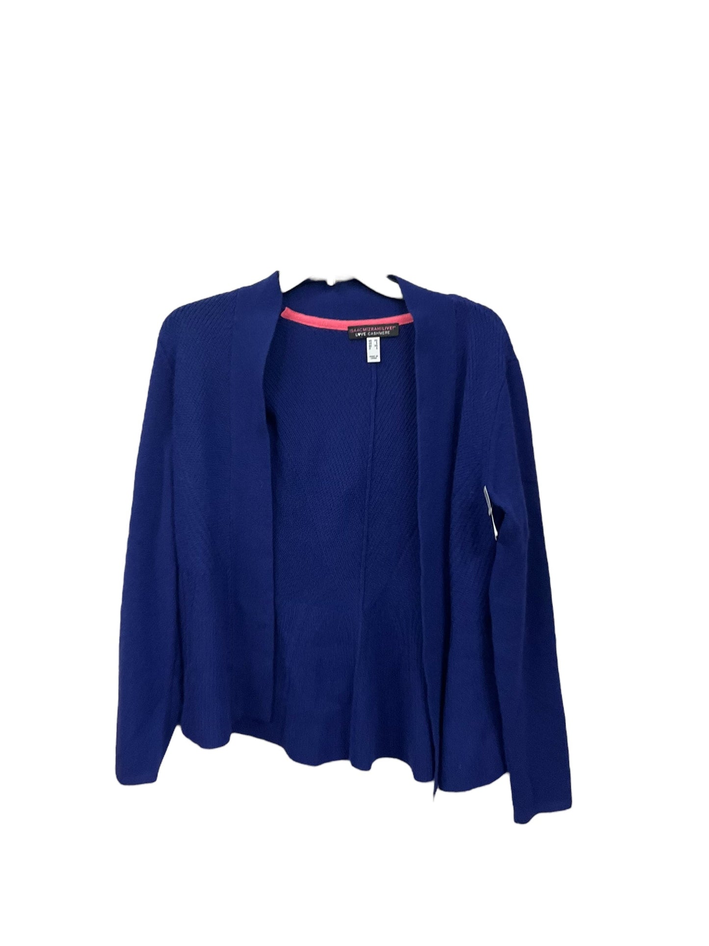 Sweater Cardigan Cashmere By Isaac Mizrahi Live Qvc In Blue, Size: Xs