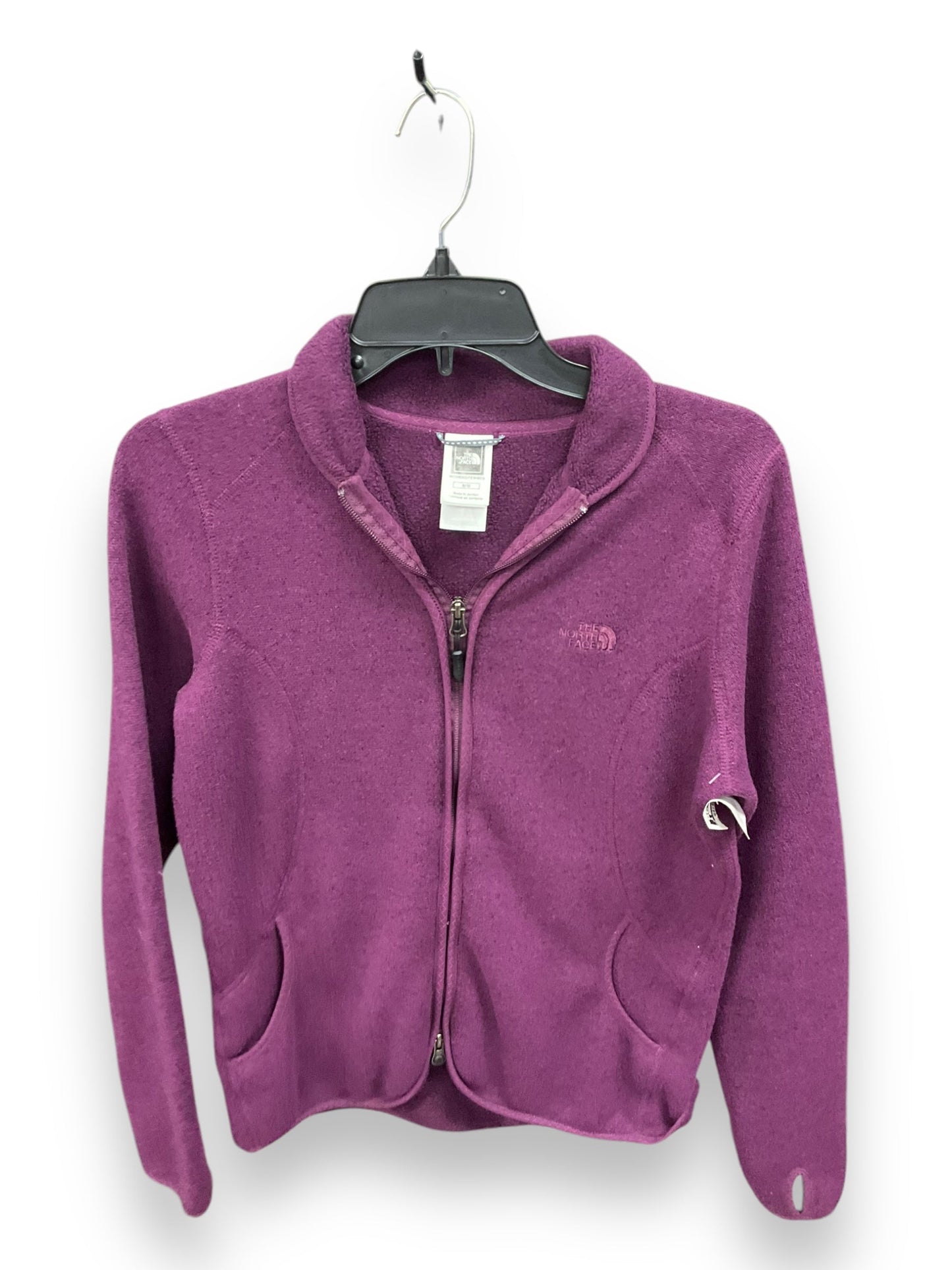 Athletic Jacket By North Face In Plum, Size: M