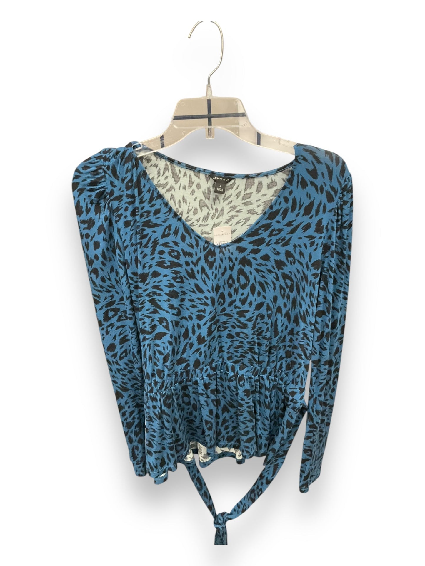 Top Long Sleeve By Ann Taylor In Animal Print, Size: M