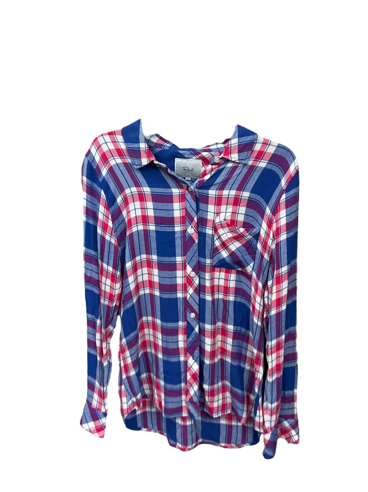 Top Long Sleeve By Rails In Plaid, Size: S