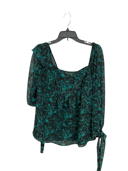 Blouse Long Sleeve By Ingrid & Isabel In Green, Size: L