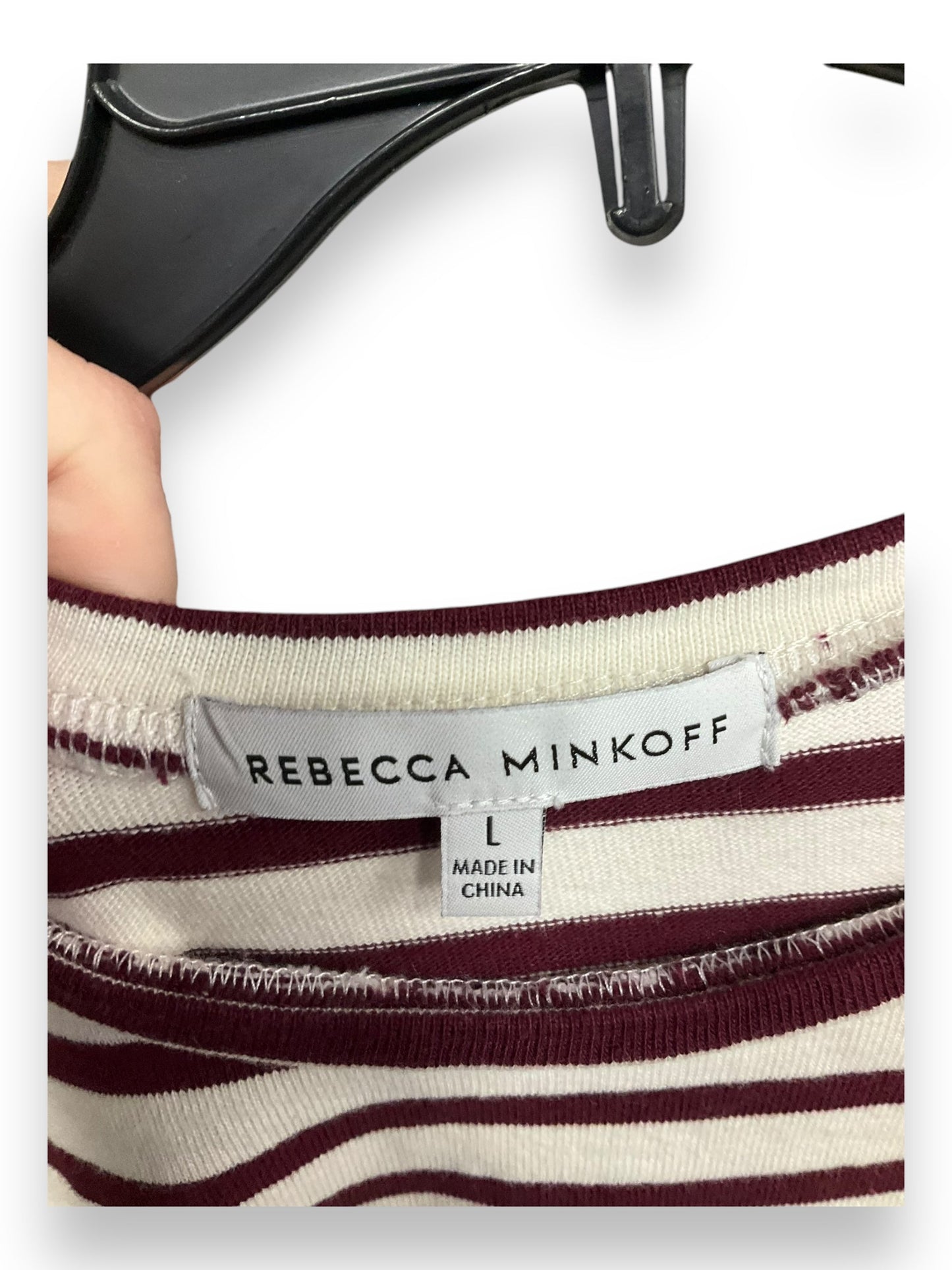 Top Long Sleeve Designer By Rebecca Minkoff In Striped Pattern, Size: L