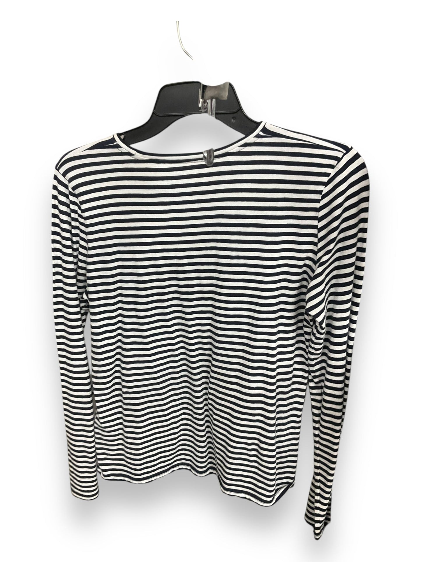 Top Long Sleeve By Everlane In Striped, Size: M