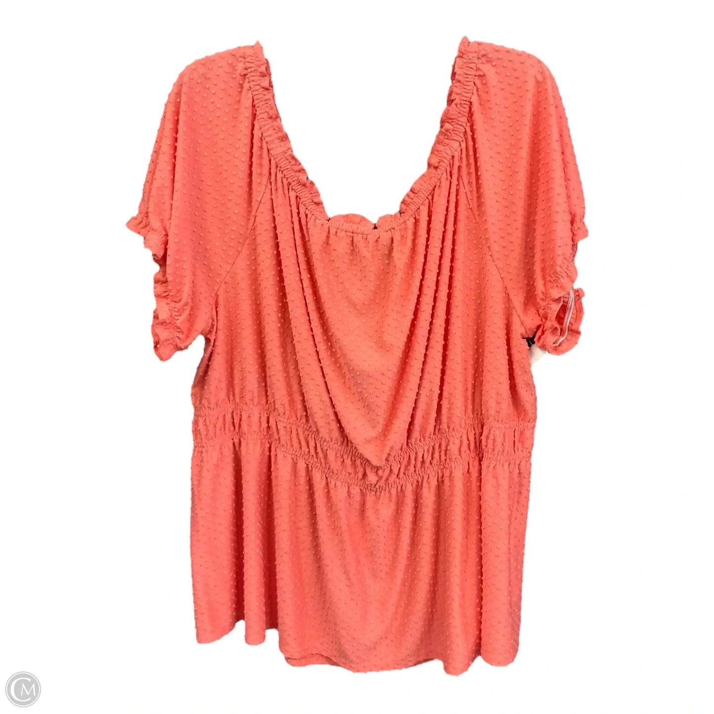 Top Short Sleeve By Lane Bryant In Coral, Size: 3x