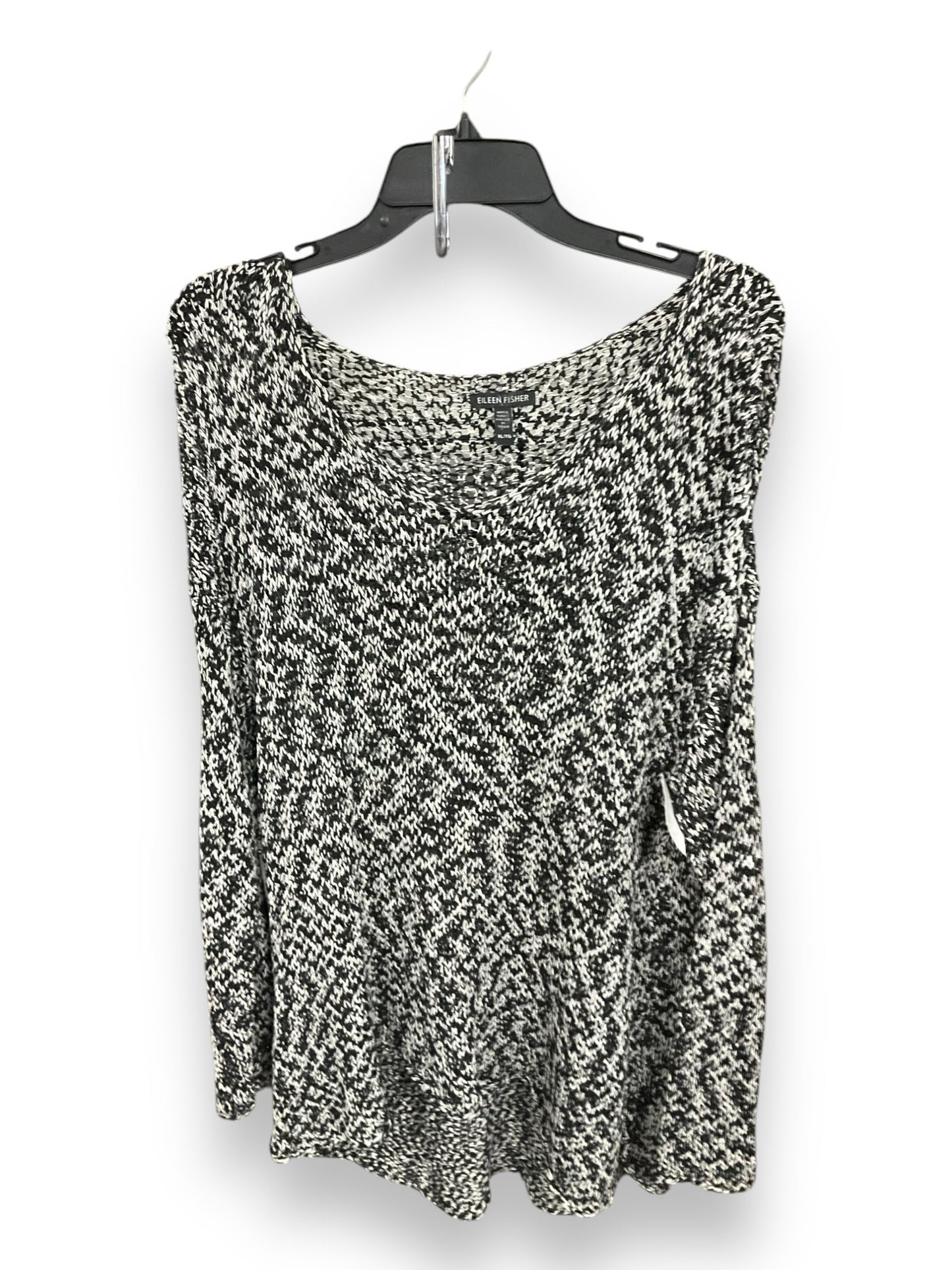 Sweater By Eileen Fisher In Black & White, Size: Xl