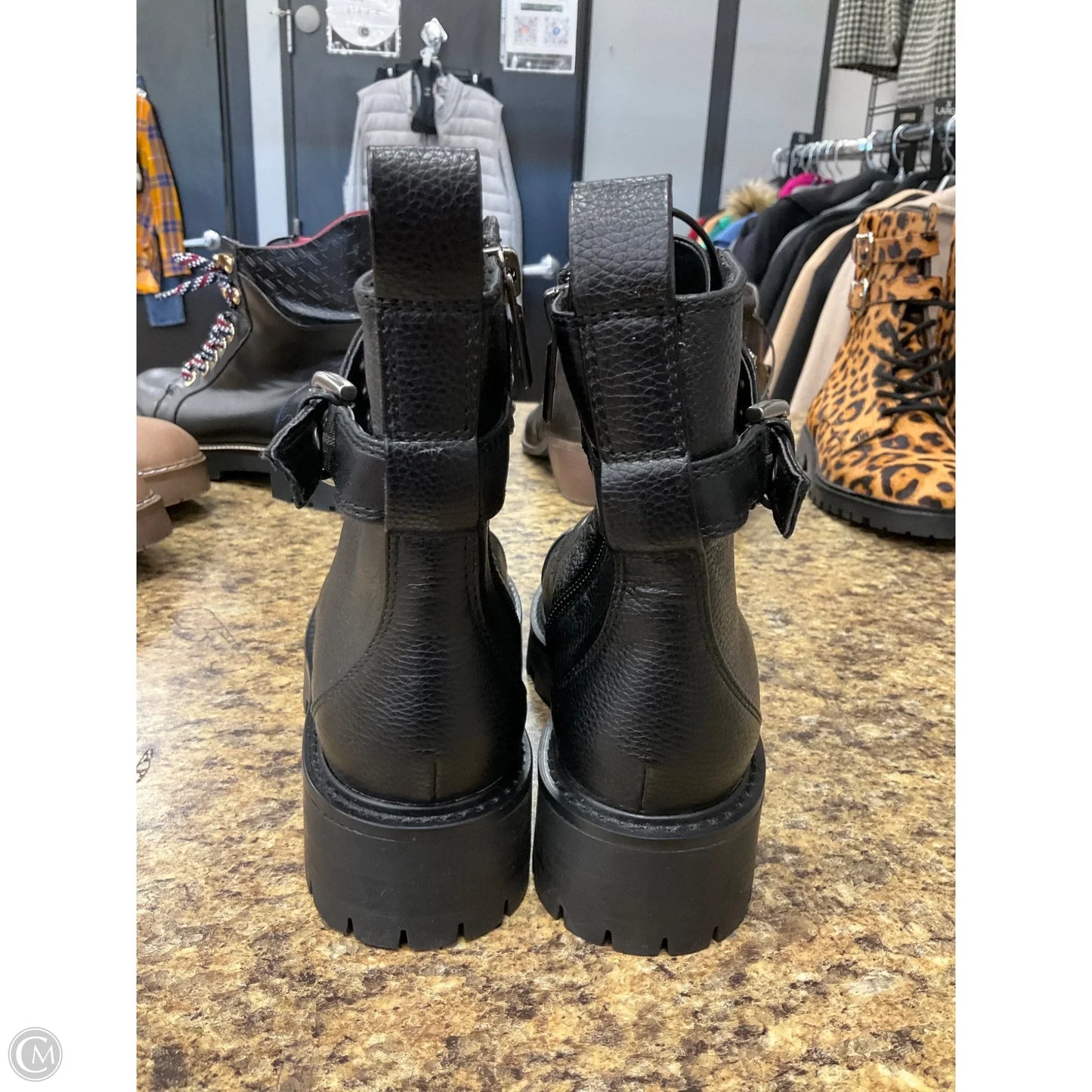 Boots Designer By Karl Lagerfeld In Black, Size: 6.5