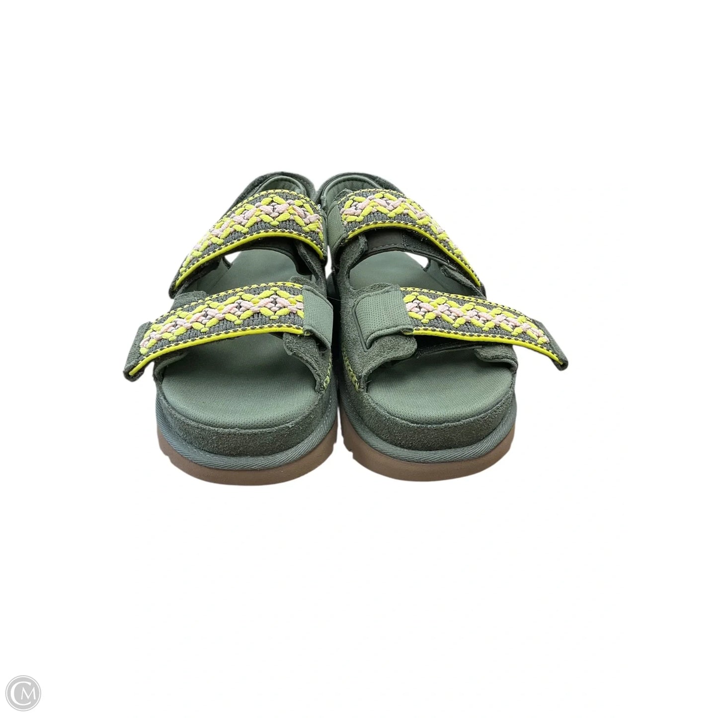Sandals Designer By Ugg In Green, Size: 8