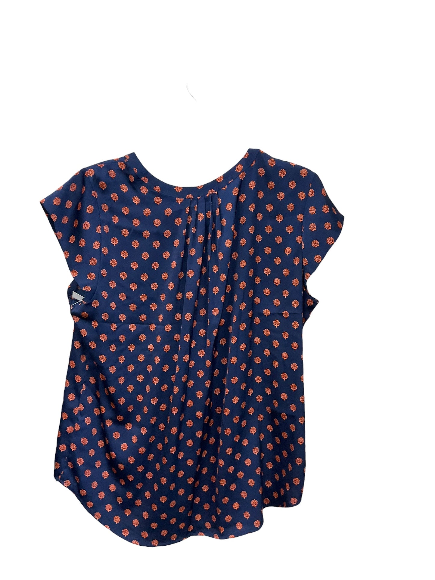 Navy Top Short Sleeve Liz Claiborne, Size L