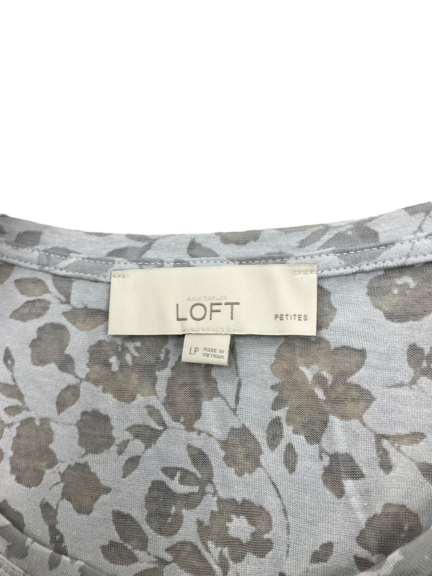 Grey Top Short Sleeve Loft, Size L