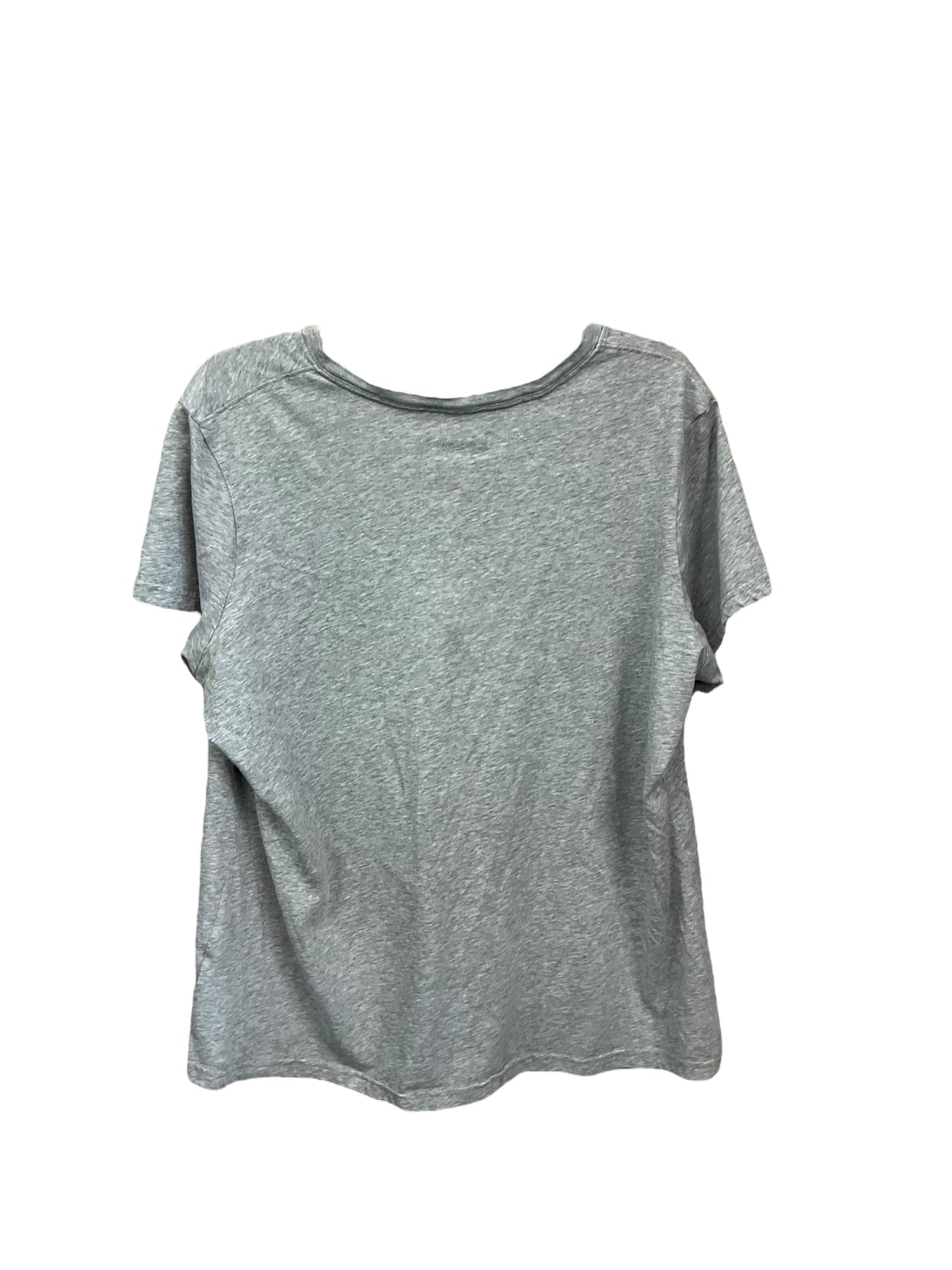 Athletic Top Short Sleeve By Nike Apparel In Grey, Size: 2x