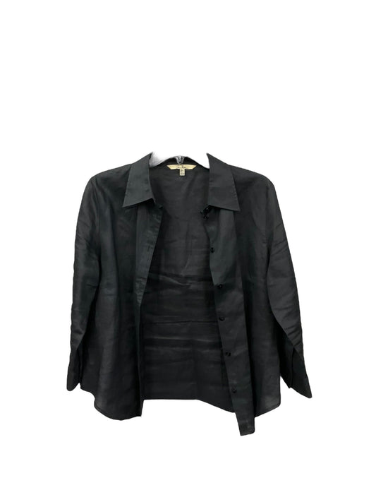 Blouse Long Sleeve By Clothes Mentor In Black, Size: L