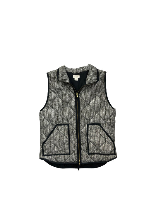 Vest Puffer & Quilted By J. Crew In Black & Grey, Size: M