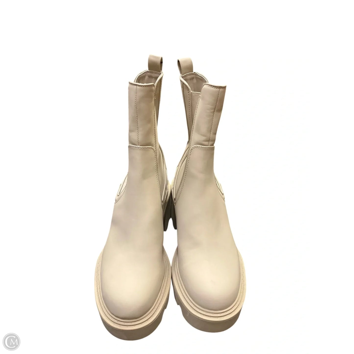 Boots Ankle Heels By Zara In Beige, Size: 9.5