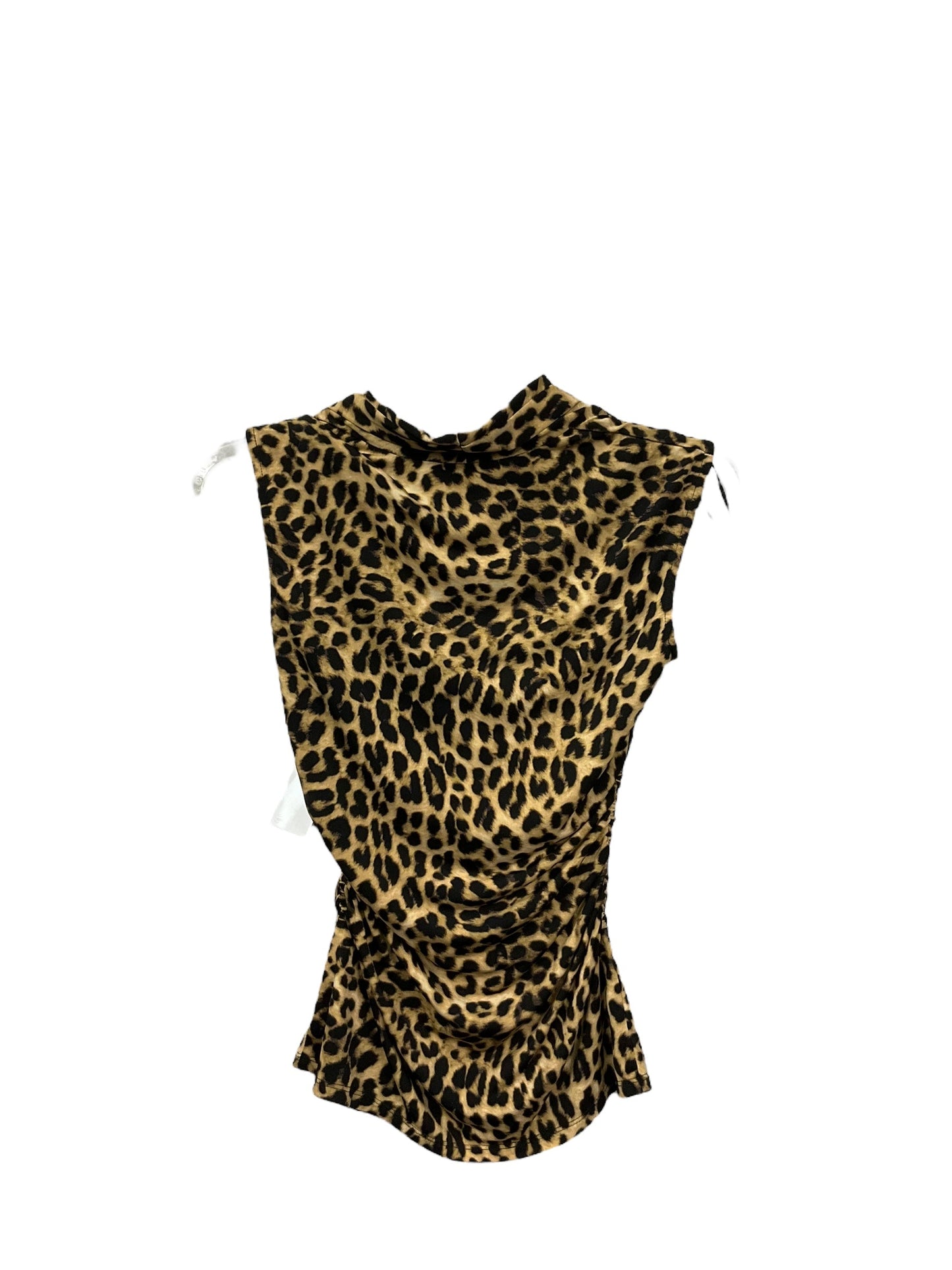 Top Sleeveless By Vince Camuto In Animal Print, Size: Xs